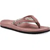 Cliffs By White Mountain Bays Flip Flop Sandal In Blush Floral Print