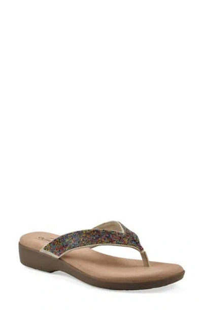Cliffs By White Mountain Becharm Sandal In Multi Fabric