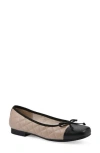 Cliffs By White Mountain Besima Quilted Flat In Taupe Multi Smooth
