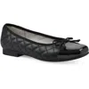 Cliffs By White Mountain Besima Womens Quilted Faux Leather Ballet Flats In Black