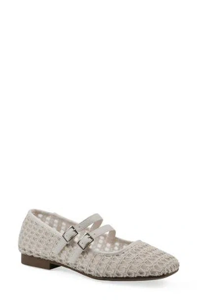 Cliffs By White Mountain Besnik Mary Jane Flat In Ecru Fabric