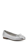 Cliffs By White Mountain Women's Bessy Ballet Flats In Silver/metallic/smooth