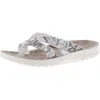 Cliffs By White Mountain Best Of Womens Faux Leather Thong Footbed Sandals In Multi