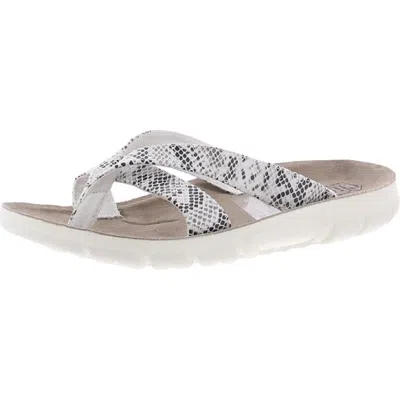 Cliffs By White Mountain Best Of Womens Faux Leather Thong Footbed Sandals In Multi