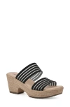 Cliffs By White Mountain Bia Espadrille Platform Sandal In Black/ Mesh