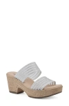 Cliffs By White Mountain Bia Espadrille Platform Sandal In White/silver/mesh