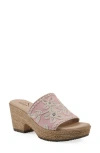 Cliffs By White Mountain Biancia Platform Slide Sandal In Light Pink Fabric