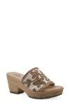 Cliffs By White Mountain Biancia Platform Slide Sandal In Natural Tan Fabric