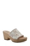 Cliffs By White Mountain Biancia Platform Slide Sandal In White Fabric