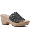 Cliffs By White Mountain Biankka Womens Woven Block Heel Platform Sandals In Black