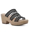 Cliffs By White Mountain Bianna Espadrille Platform Sandal In Black Mesh