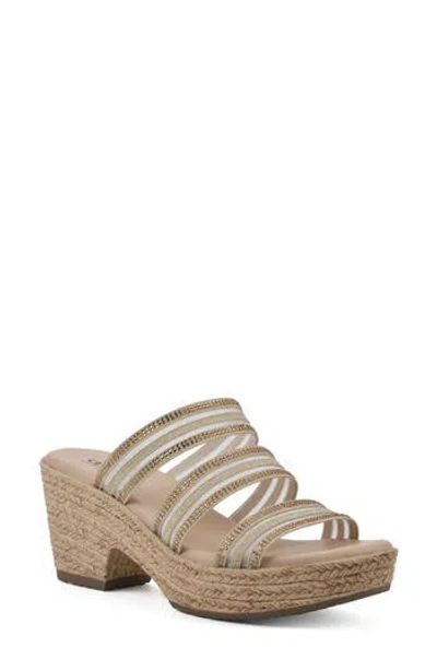 Cliffs By White Mountain Bianna Espadrille Platform Sandal In Natural Mesh