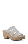 Cliffs By White Mountain Bianna Cork Wedge In Silver/met/mesh