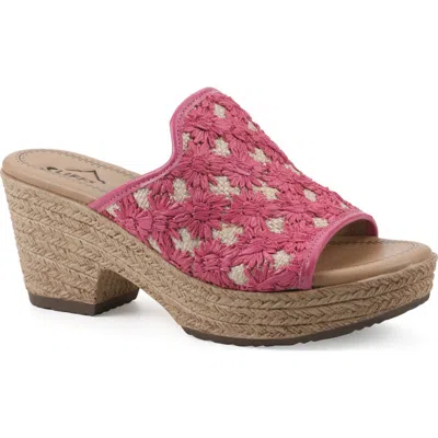 Cliffs By White Mountain Bizzie Platform Wedge Espadrille Sandal In Multi