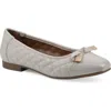 Cliffs By White Mountain Bocah Cap Toe Ballet Flat In Eggshell Smooth