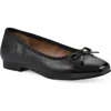 Cliffs By White Mountain Bocci Cap Toe Flat In Black Black Smooth Multi