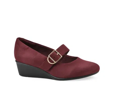 Cliffs By White Mountain Bolford Mary Jane Wedge Pump In Burgundy