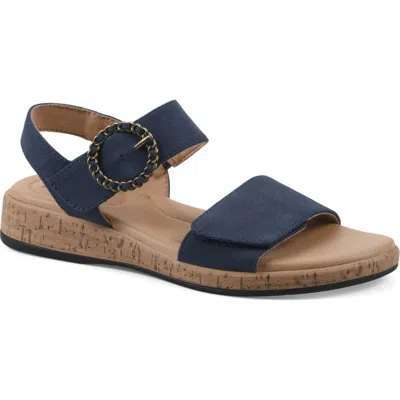 Cliffs By White Mountain Bonique Corck Wedge Sandal In Blue