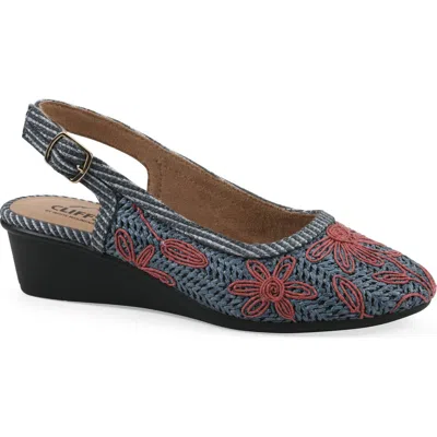 Cliffs By White Mountain Borris Slingback Wedge In Gray