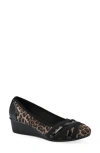 Cliffs By White Mountain Women's Bowie Wedge Shoe In Animal Print