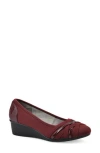Cliffs By White Mountain Bowie Wedge Pump In Burgundy Nylon
