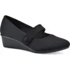 Cliffs By White Mountain Wide Width Brightly Wedge Pump In Black