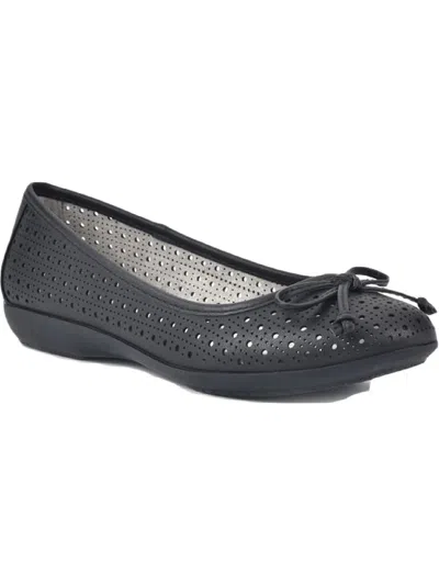 CLIFFS BY WHITE MOUNTAIN C31479 WOMENS SLIP ON CUT OUT BALLET FLATS