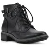 CLIFFS BY WHITE MOUNTAIN C34883 WOMENS ZIPPER MANMADE COMBAT & LACE-UP BOOTS