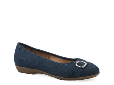 Cliffs By White Mountain Calming Ballet Flat In Blue