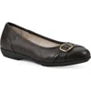 Cliffs By White Mountain Calming Buckle Strap Flat In Black