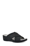 Cliffs By White Mountain Candelle Wedge Sandal In Black Nubuck