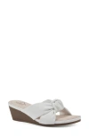 Cliffs By White Mountain Candie Wedge Sandal In White/ Smooth