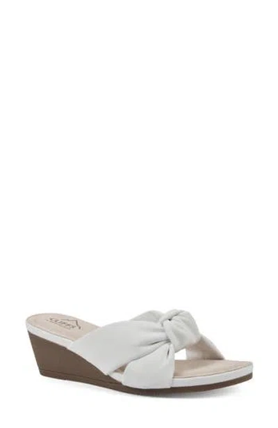 Cliffs By White Mountain Candie Wedge Sandal In White/smooth