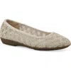 Cliffs By White Mountain Cariann Mesh Ballet Flat In Ecru Smooth