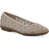 Cliffs By White Mountain Cariann Mesh Ballet Flat In Light Pink Smooth