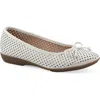 Cliffs By White Mountain Cheryl Ballet Flat In White