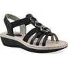 Cliffs By White Mountain Caselyn Sandal In Black Nubuck