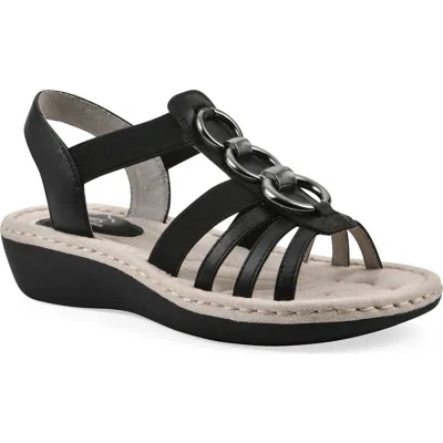 Cliffs By White Mountain Caselyn Sandal In Black Nubuck