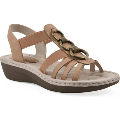 Cliffs By White Mountain Caselyn Sandal In Natural Nubuck