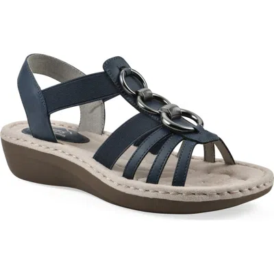Cliffs By White Mountain Caselyn Sandal In Navy Nubuck