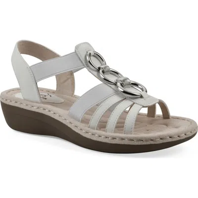 Cliffs By White Mountain Caselyn Sandal In White Nubuck