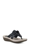 Cliffs By White Mountain Women's Cassia Thong Sandal In Navy Smooth- Polyurethane