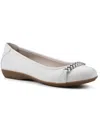 Cliffs By White Mountain Charmed Womens Faux Leather Slip On Ballet Flats In Multi