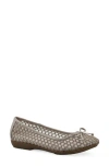 Cliffs By White Mountain Chelcy Mesh Ballet Flat In Taupe Mesh Fabric