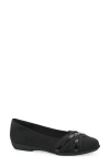 Cliffs By White Mountain Wide Width Chic Ballet Flat In Black