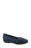 Cliffs By White Mountain Wide Width Chic Ballet Flat In Blue