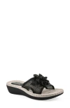 Cliffs By White Mountain Chill Slide Sandal In Black Fabric