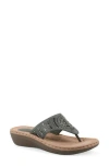 Cliffs By White Mountain Cienna Thong Sandal In Sage/ Fabric
