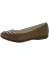 Cliffs By White Mountain Clara Womens Faux Leather Round Toe Ballet Flats In Brown