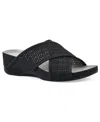 Cliffs By White Mountain Candelle Wedge Sandal In Black Nubuck